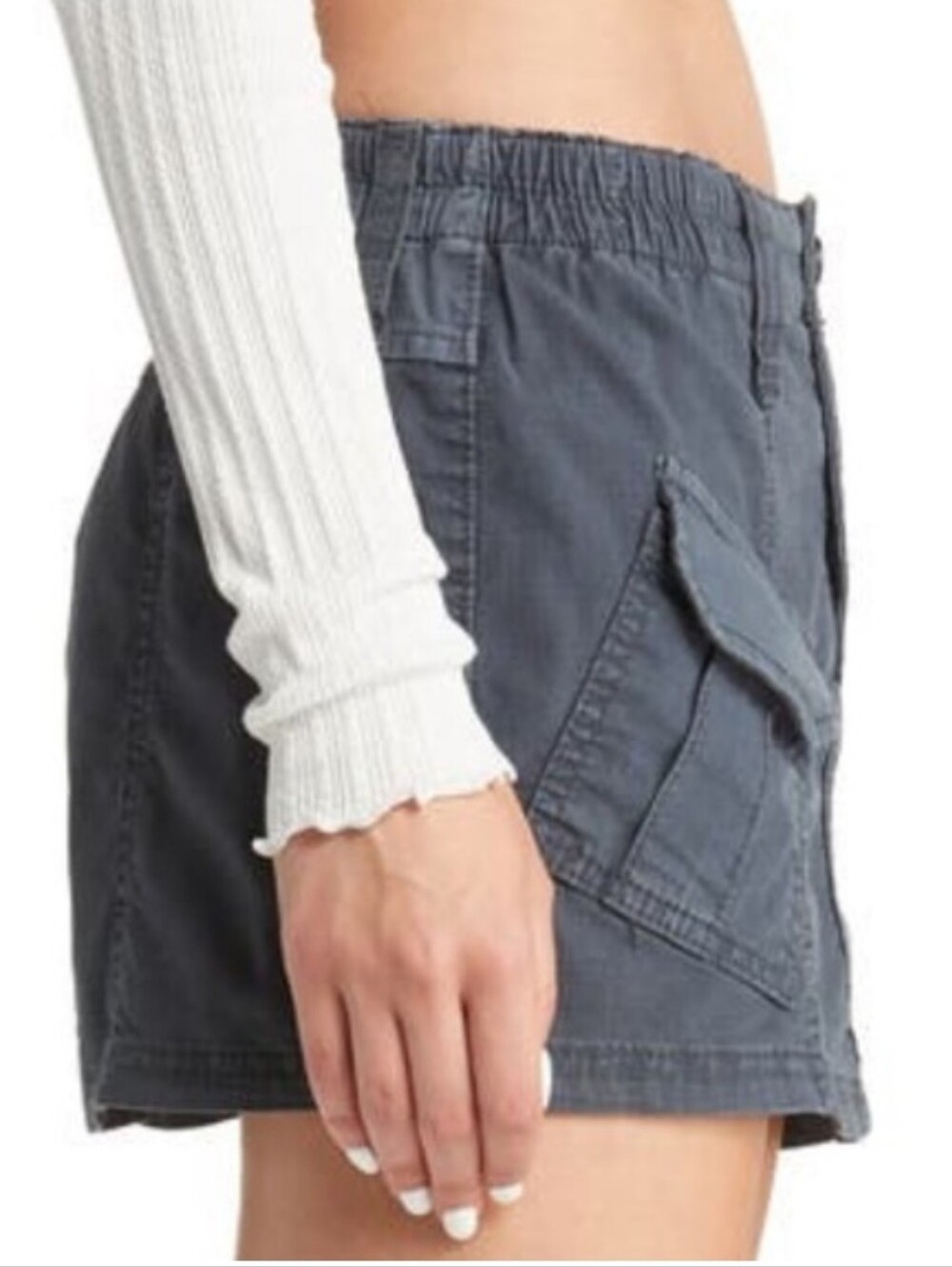 bdg Urban Outfitters Y2K Pelmet Cargo Micro Mini Skirt - Dark Gray Large-Casual
